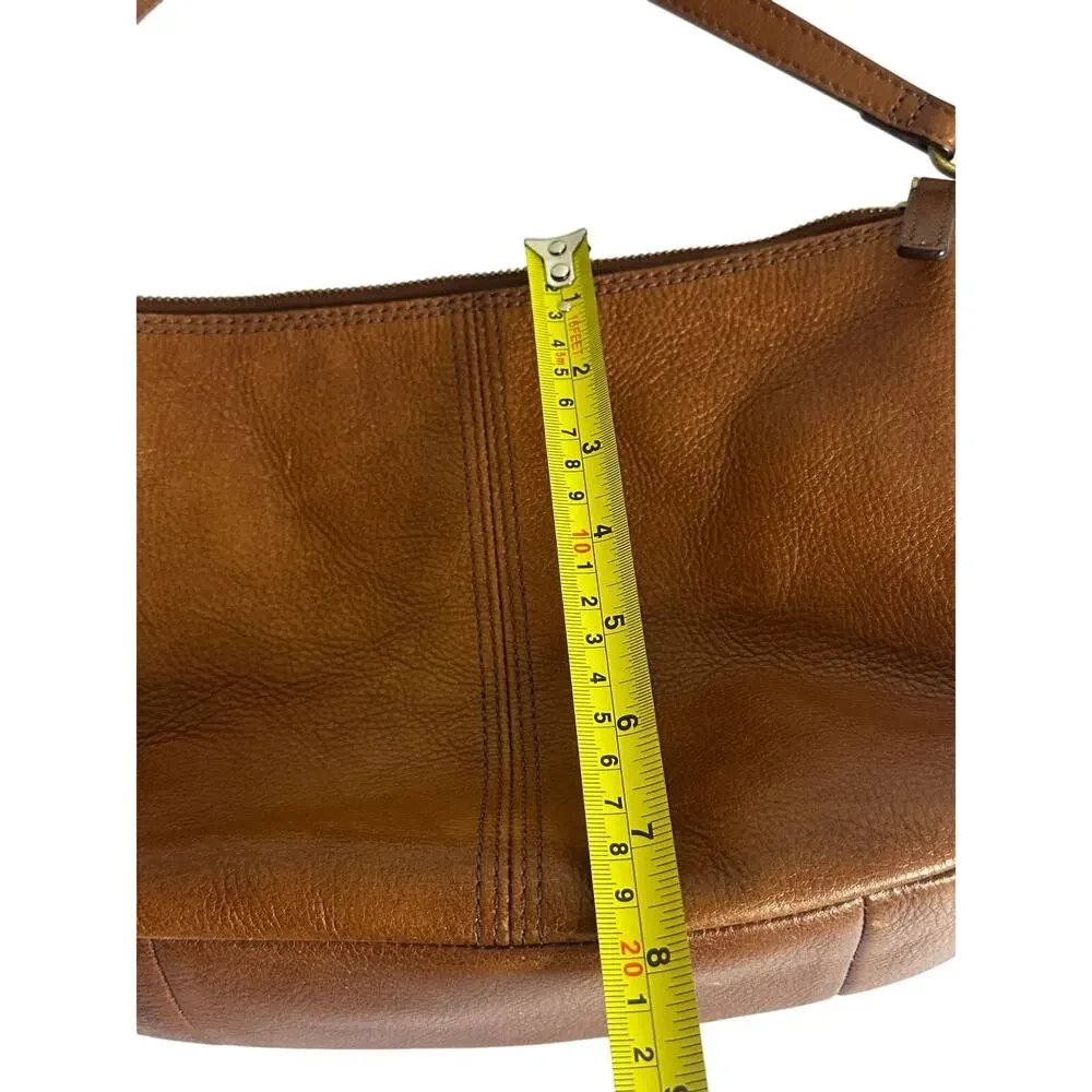 Fossil Brown Leather Hobo Shoulder Bag - Excellent Condition!